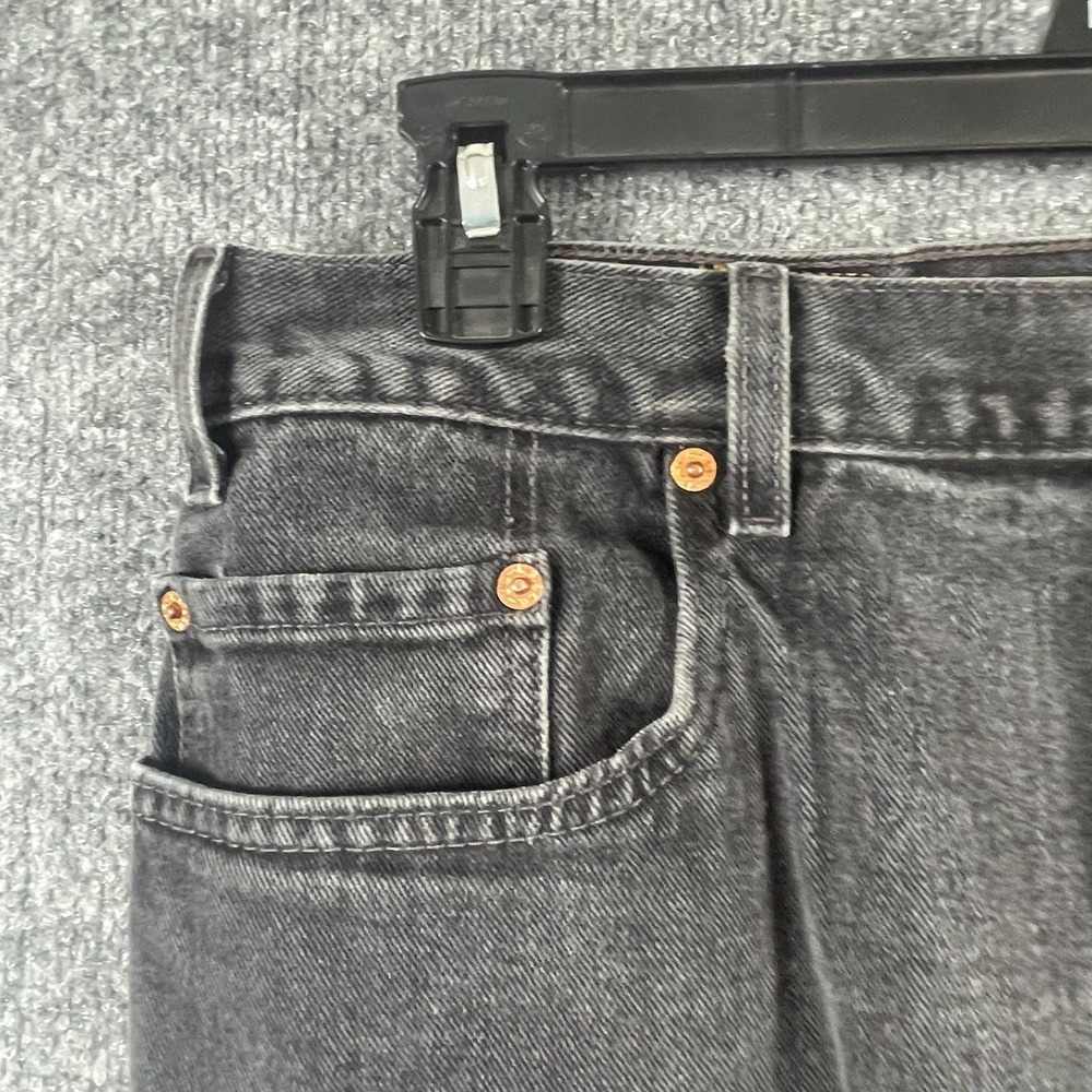 VTG Levis Jeans Mens 40x30 Actual 38x30 Black Regular Fit Red Tab Straight Leg - Picture 8 of 16